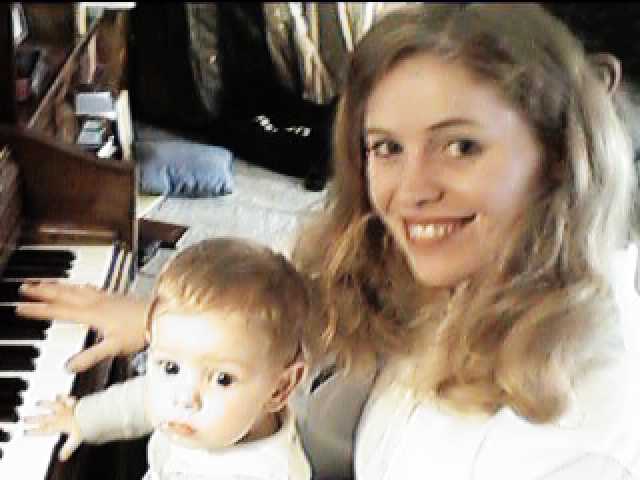 Catherine with nephew, Jonathan, on her lap, Mar 4, 2001