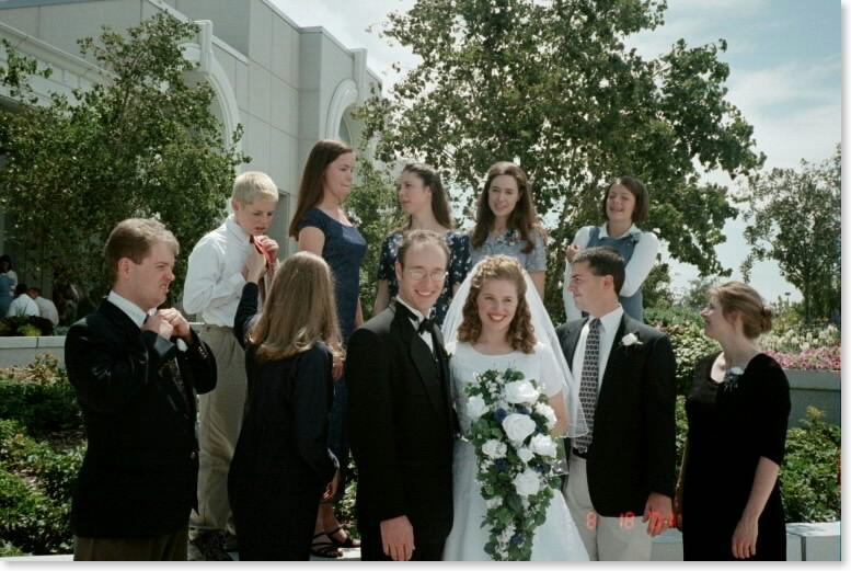 Weston and Catherine with Catherine's siblings at the Timpanogas Temple