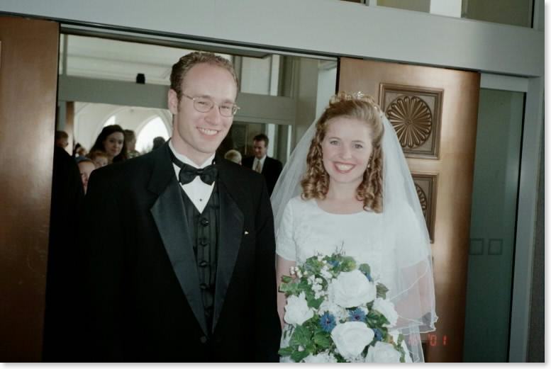 Weston and Catherine right after the wedding...Jeannette and David in background.