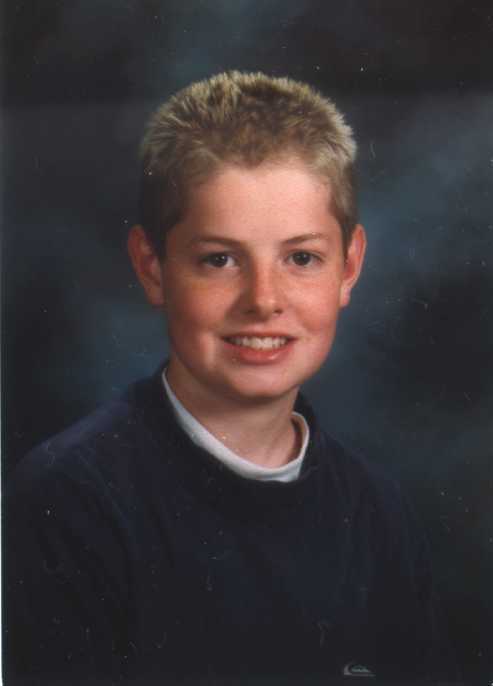 Daniel's Sophomore Class picture taken at end of August or September, 2001.